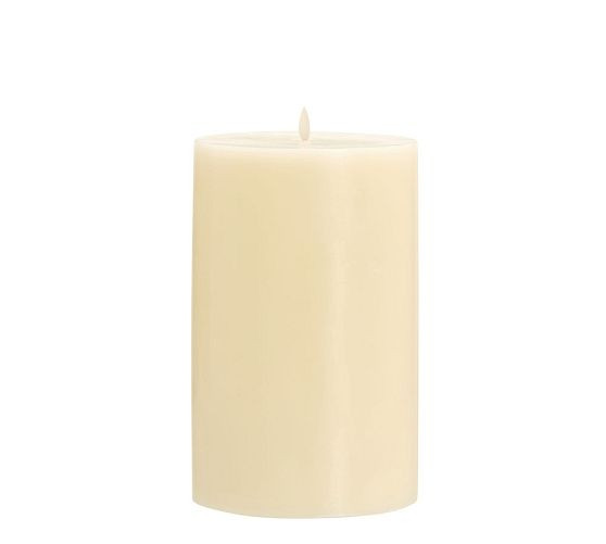 Premium Flickering Flameless Wax Pillar Candle | Pottery Barn (US)