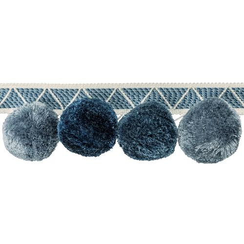 Kravet Phuket Poms Indigo Trim | DecoratorsBest