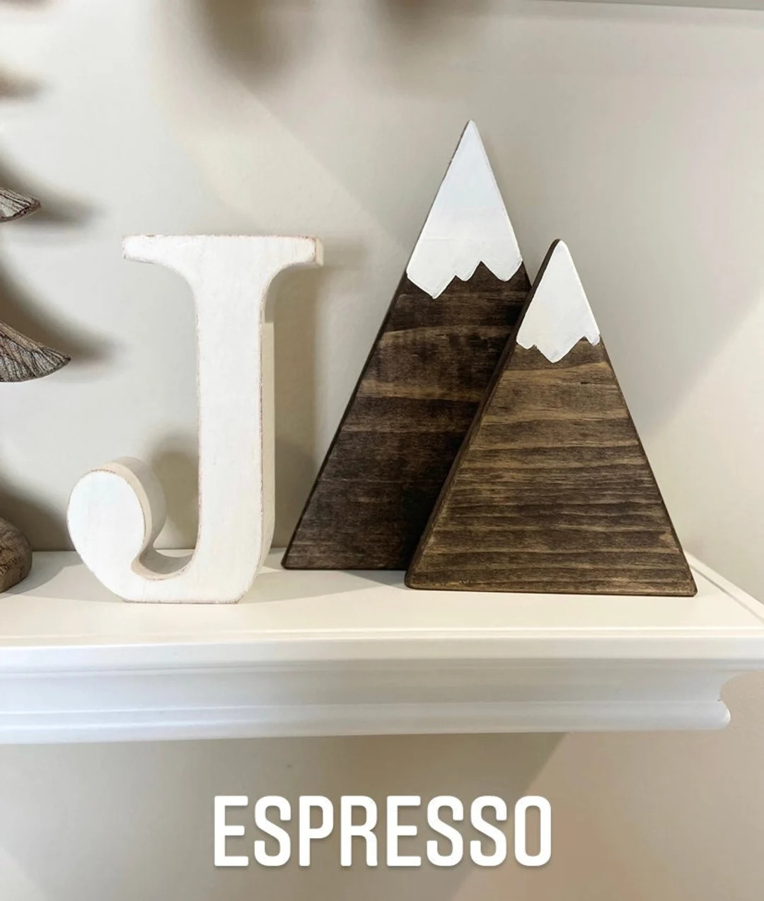 Set of 2 Wooden Mountains, Nursery Decor, Rustic Mini Mountains, Woodland Nursery, Mini Mountain ... | Etsy (US)