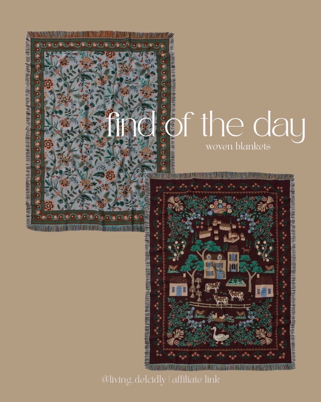 These gorgeous woven blankets were an immediate add to cart! I’m in love with the farm print!

#LTKHome