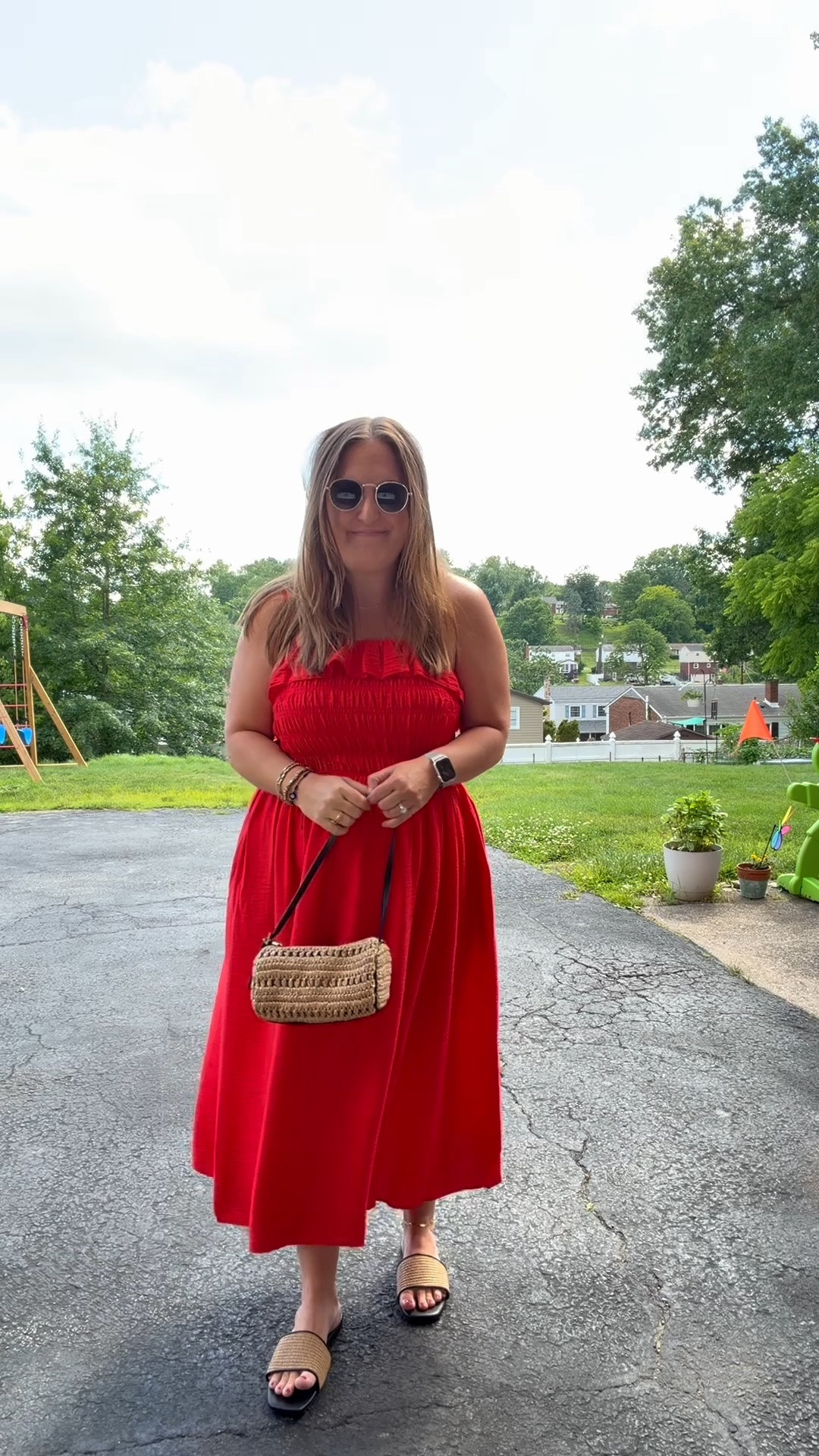 OOTD in this budget friendly fit. I’m 5’2” so this midi hits longer but I love it!

#LTKMidsize #LTKPetite #LTKootd