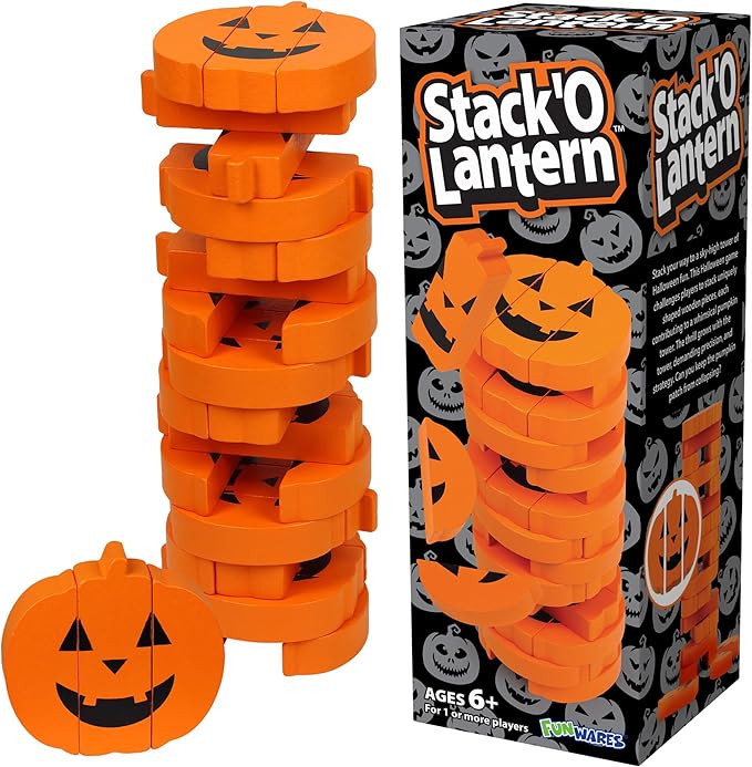 Funwares Wooden Blocks Stacking Game, Tumbling Tower and Balance Game, Family & Party Fun, Game f... | Amazon (US)