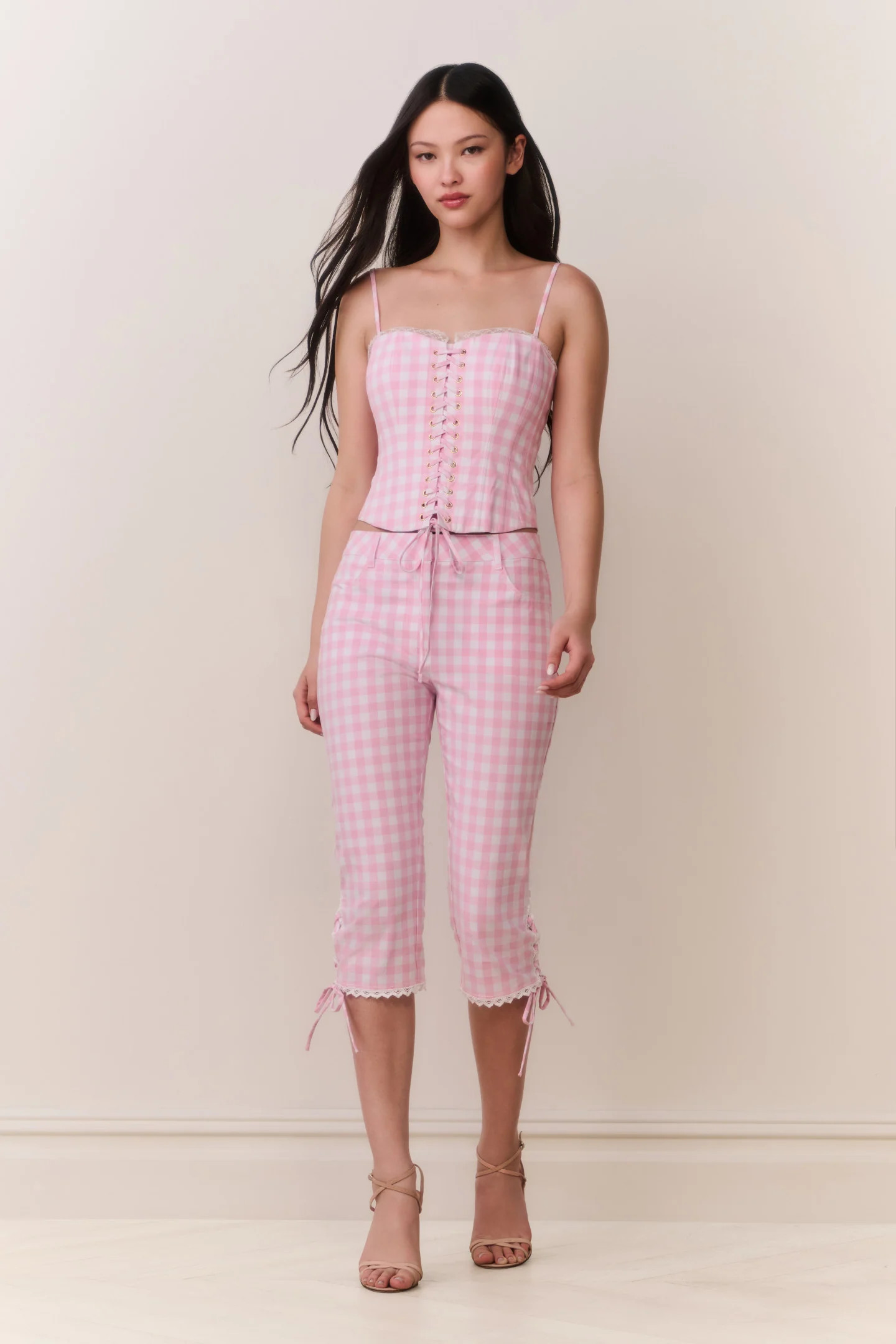 Elarose Gingham Capri Pant | LoveShackFancy