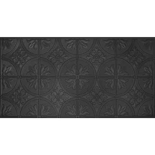Global Specialty Products Dimensions 2 ft. x 4 ft. Glue Up Tin Ceiling Tile in Matte Black 309-56... | The Home Depot