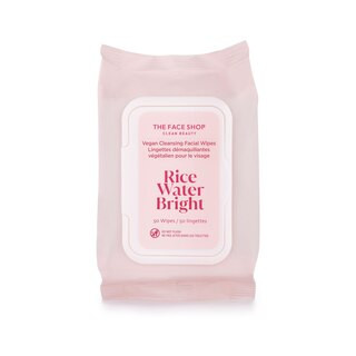 The Face Shop Rice Water Bright Cleansing Facial Wipes, Vegan, 50 CT | CVS Health