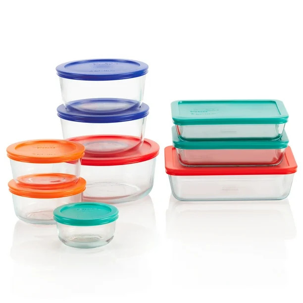 Pyrex 18-piece Glass Food Storage Container Set with Lids - Walmart.com | Walmart (US)