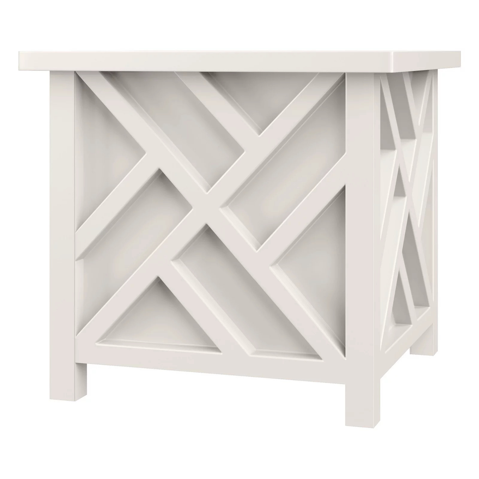 Pure Garden 15.5-in. Lattice Planter Box, White | Kohl's