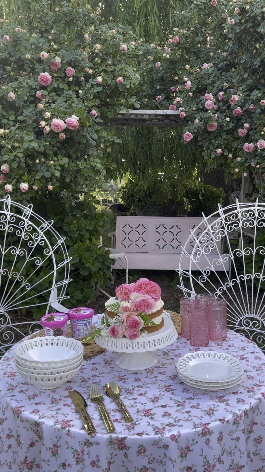 Garden party tablescape. Garden party table decor. Mother’s Day tablescape. Mother’s Day table decor. Bridal shower tablescape. Birthday party tablescape. Birthday party table decor. Floral print tablecloth. 1st birthday tablescape. Little girl birthday party tablescape. Little girl birthday table decor. Pink roses. Pink rose bushes. Amazon home. Amazon finds. Walmart finds. Williams Sonoma home. Williams Sonoma finds. 💗🌸 

#LTKFind #LTKhome #LTKunder50