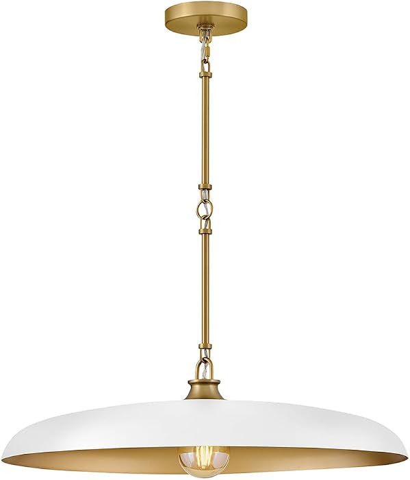 Hinkley Sadie 24" Large Dome Chandelier, Chalk White with Lacquered Brass | Amazon (US)