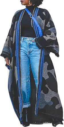 Long Cardigans for Women Open Front Long Sleeve Cable Knit Dusters Cozy Fall Cardigans Outwear Pl... | Amazon (US)