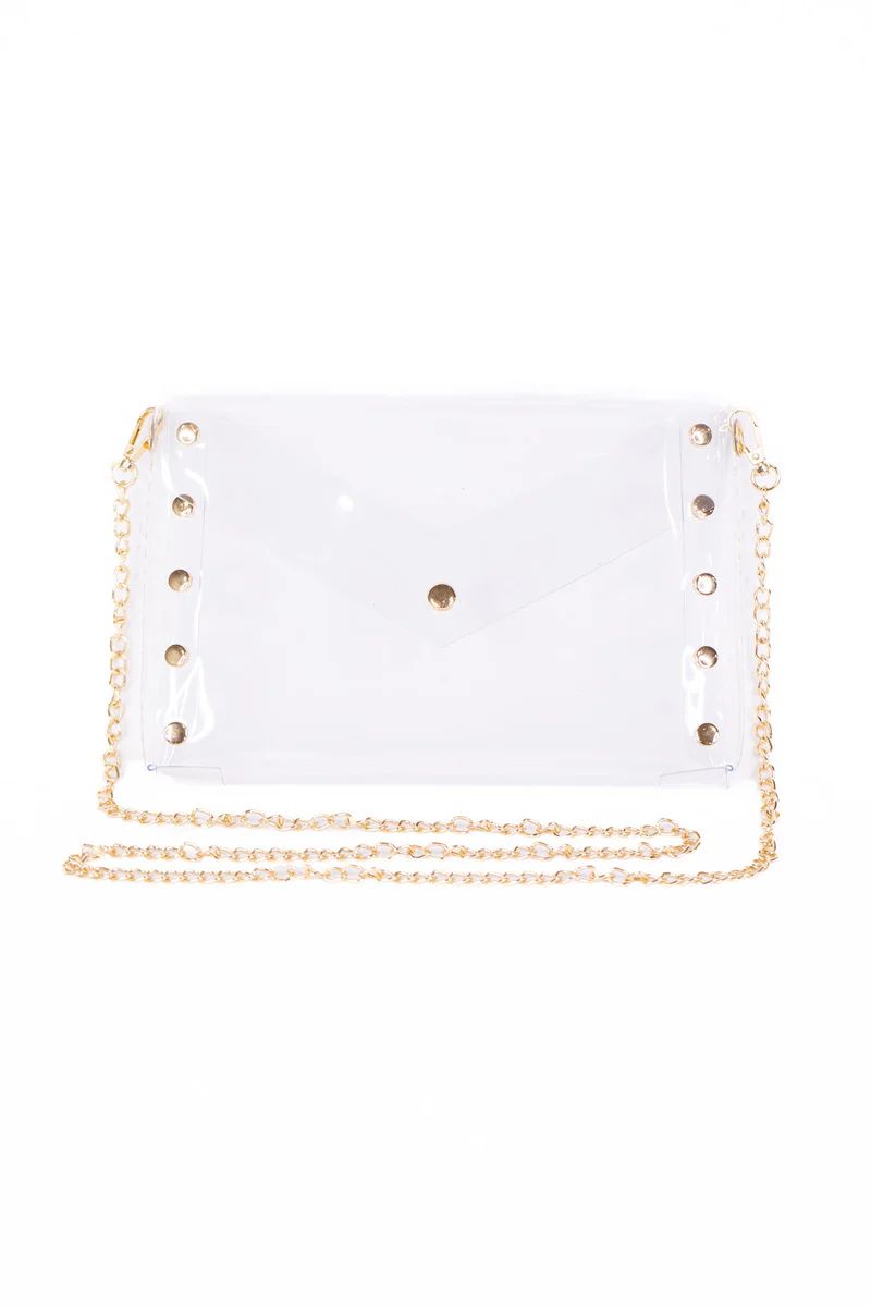 Clear Gameday Crossbody Bag- Gold- FINAL SALE | Avara