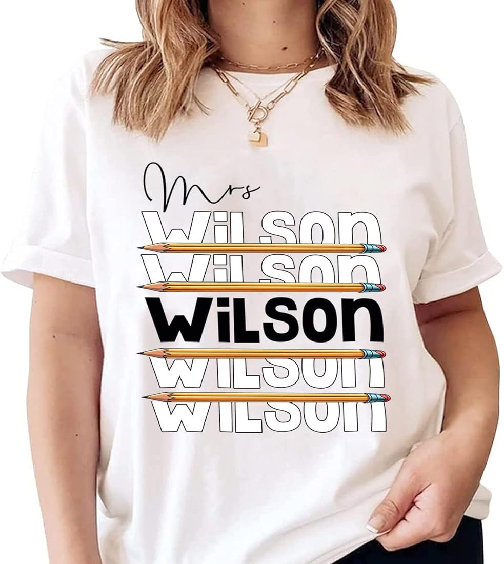 Personalized Teach Love Shirt, Custom Teacher Shirts for Women, Teacher Gifts from Student, Custo... | Amazon (US)