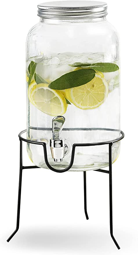 Style Setter Orchard Hill Beverage Dispenser Cold Drink Dispenser w/ 1-Gallon Capacity Glass Jug,... | Walmart (US)