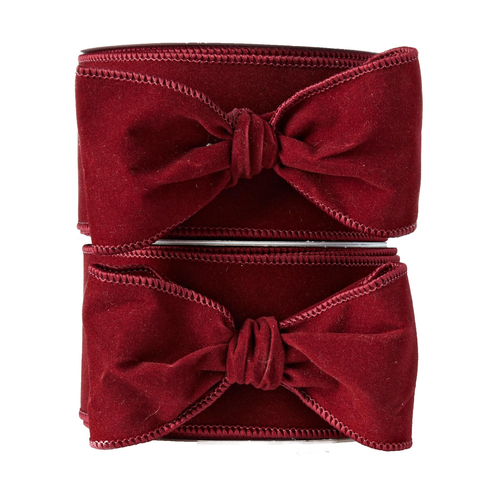 Holiday Time Burgundy Ribbon, 3.5", 2 Pack | Walmart (US)