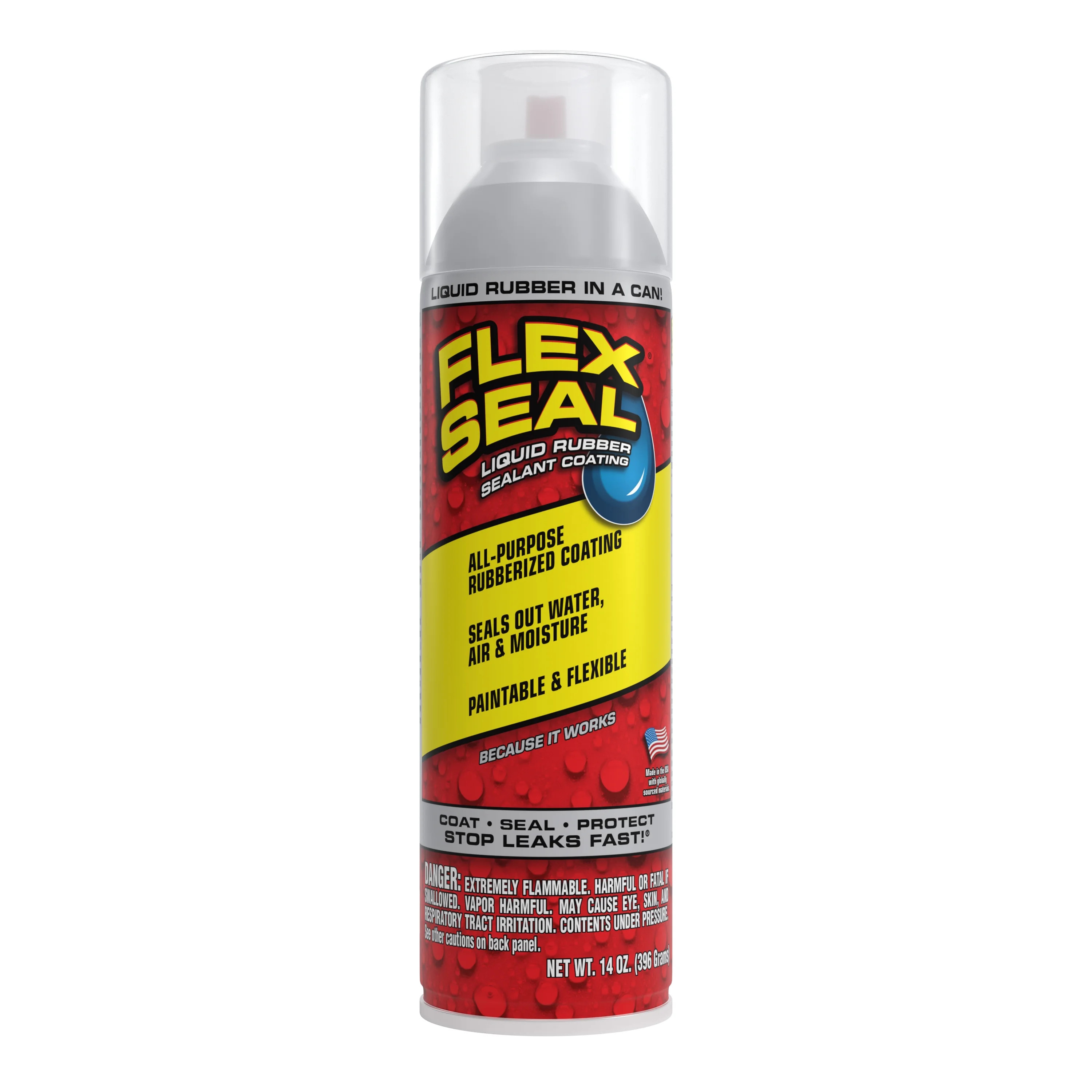 Flex Seal Aerosol Liquid Rubber Sealant Coating, 14 oz, Clear | Walmart (US)
