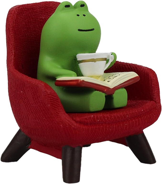 Miniature Frog Figurines - Funny Frog Sculpture for Shelf, Desk Decoration - Frog Desk Accessorie... | Amazon (US)