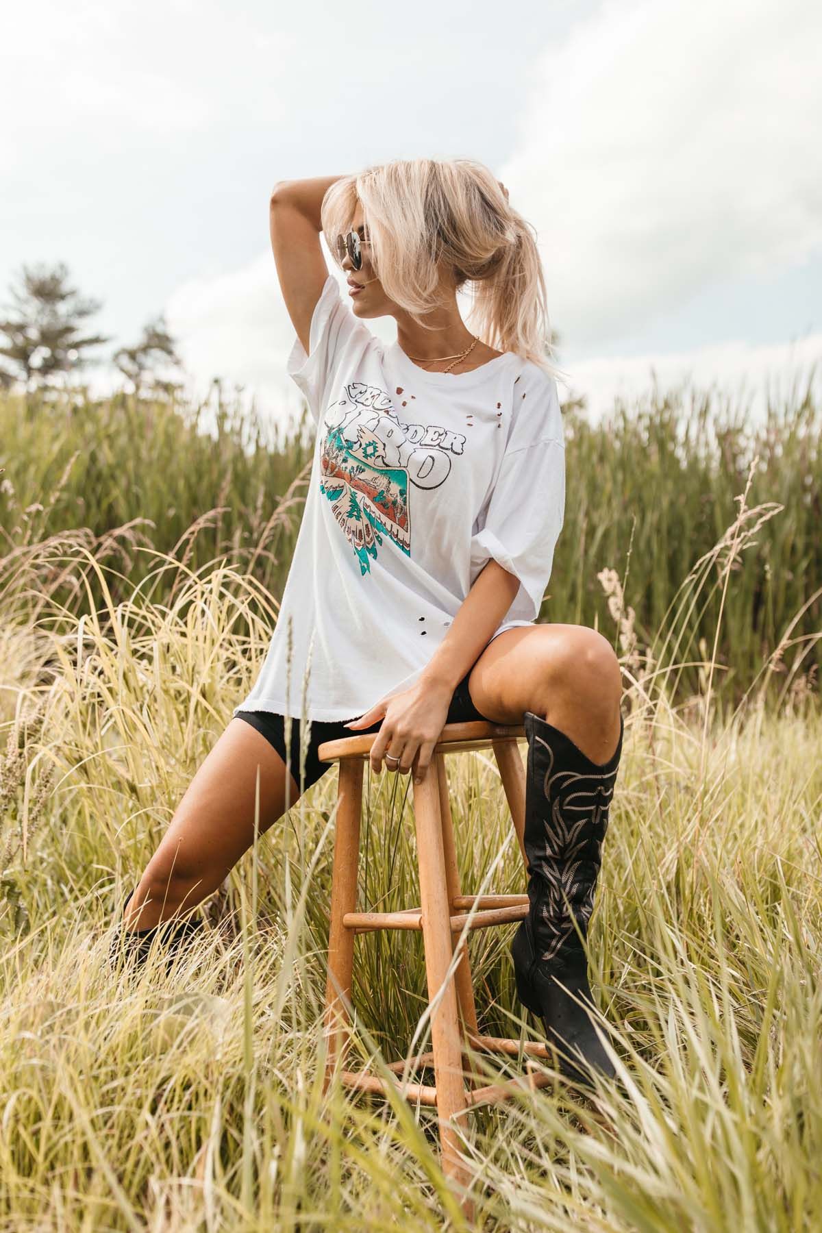 Thunder Bird Distressed Graphic Tee | The Post