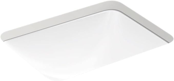KOHLER 20000-0 Caxton Rectangle Undermount Bathroom Sink, 20-1/4" W x 15-11/16" L, White | Amazon (US)