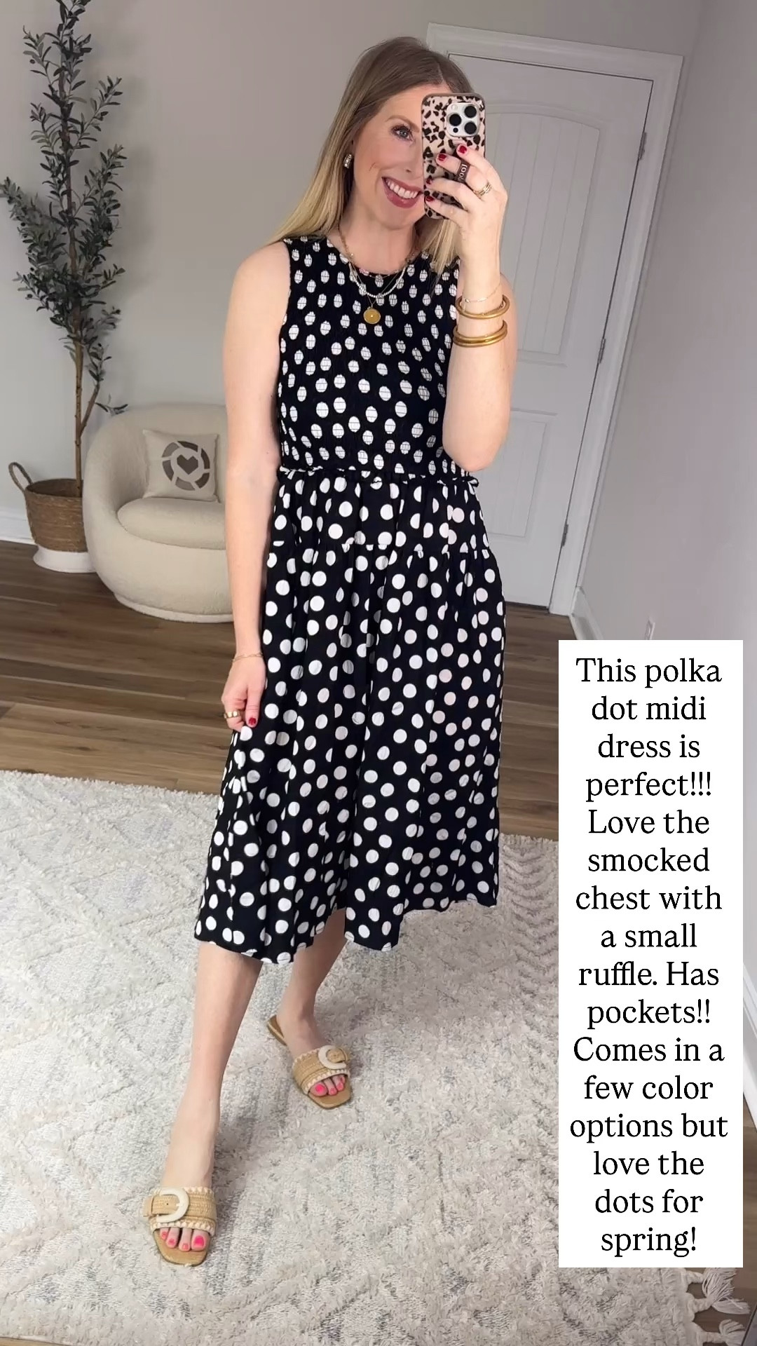 Walmart try on, time and tru polka dot midi dresss

#LTKWorkwear #LTKmomlife #LTKootd