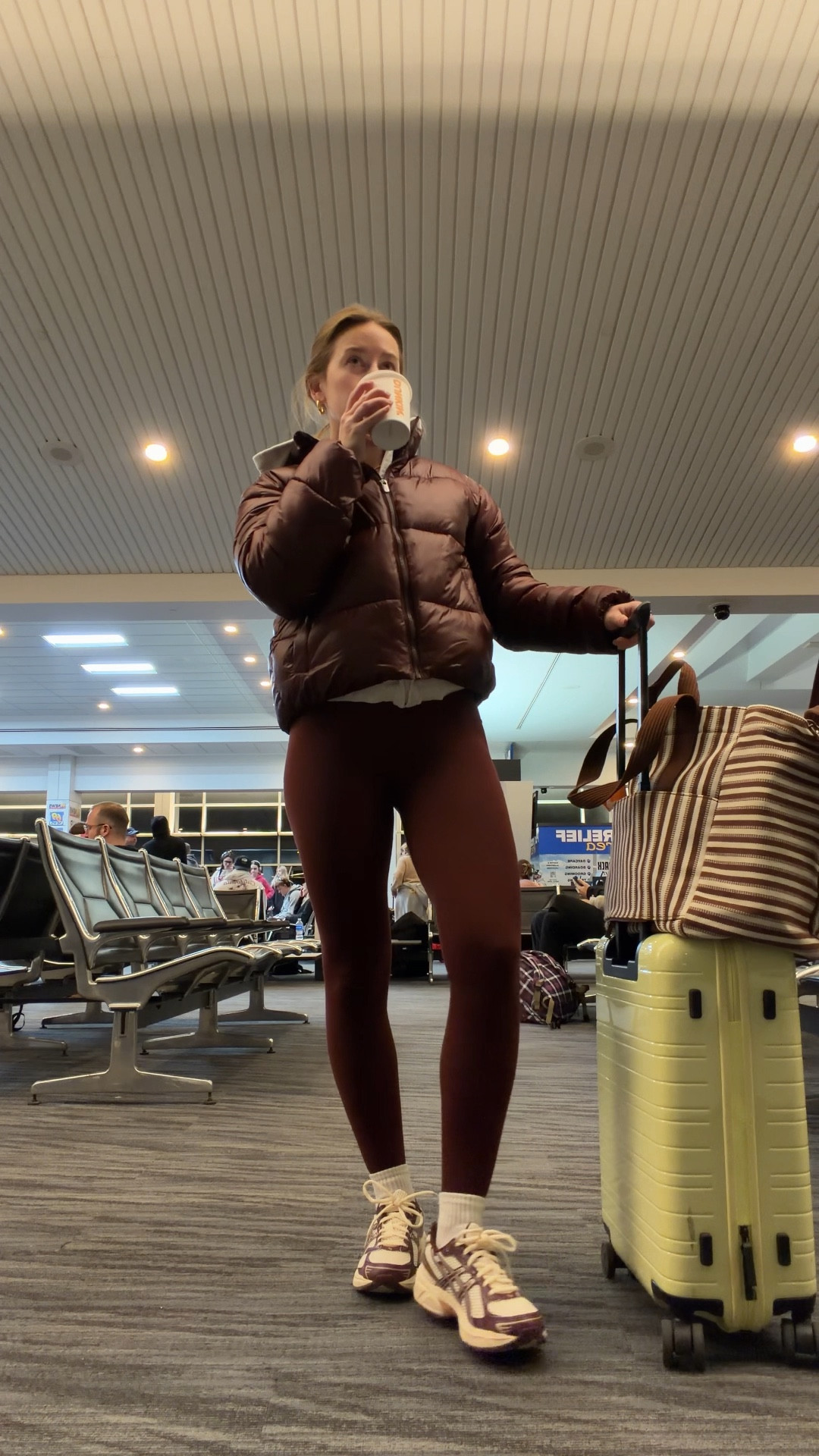 2/16/26 Airport outfit: cold ➝ warm ✈️

Layered and comfy for travel days. Linking my Athleta puffer jacket (easy to take off once you land), my matching Aritzia workout set, my grey Aritzia zip-up hoodie, and my ASICS sneakers for all the walking through terminals.

Cozy, practical, and perfect for temperature changes.

#LTKTravel #LTKootd #LTKgrwm