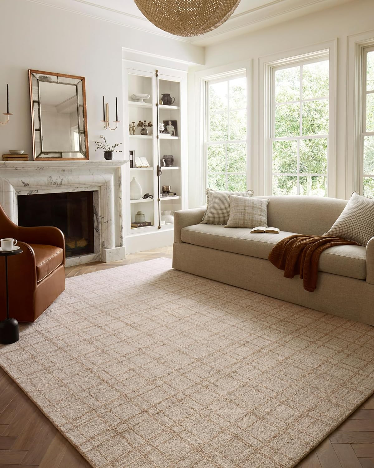 Loloi Chris Loves Julia Polly Khaki/Sand 7'-9" x 9'-9" Area Rug | Amazon (US)