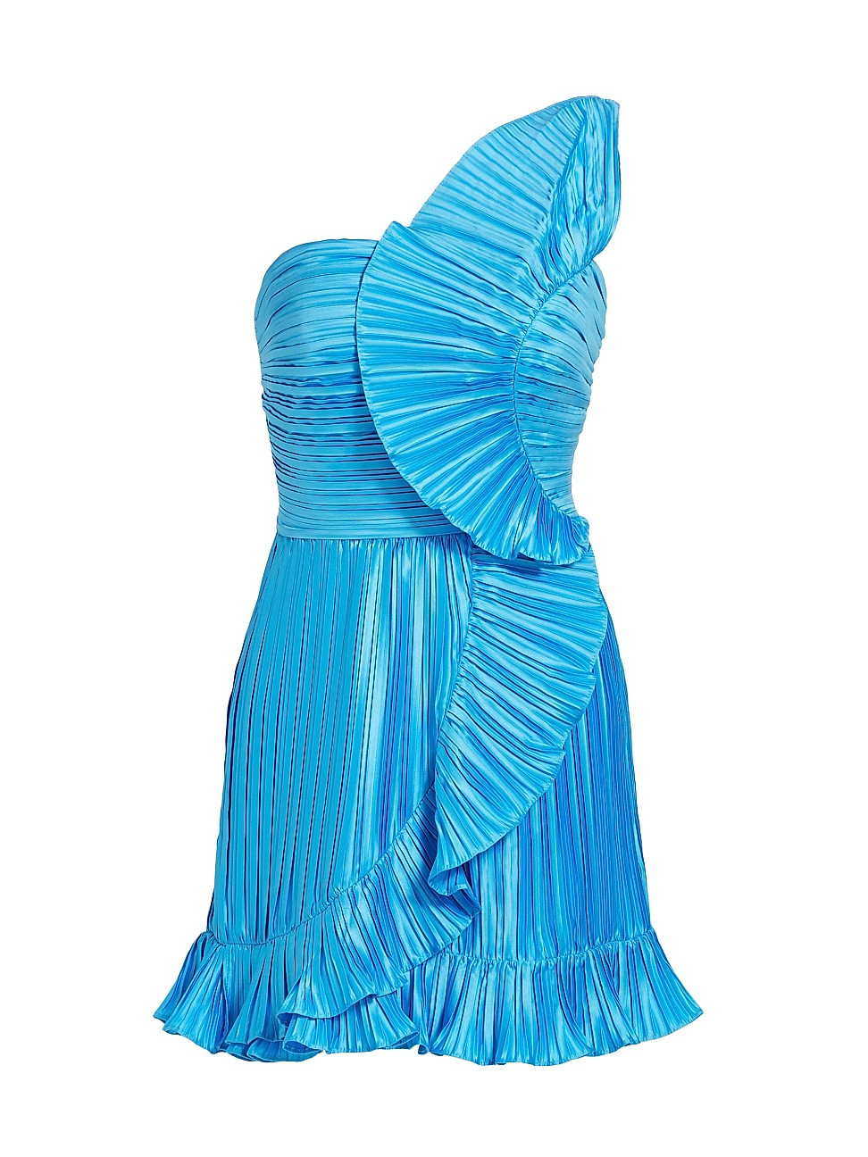 Women's Kelce Pleated One-Shoulder Minidress - French Cobalt - Size 8 | Saks Fifth Avenue