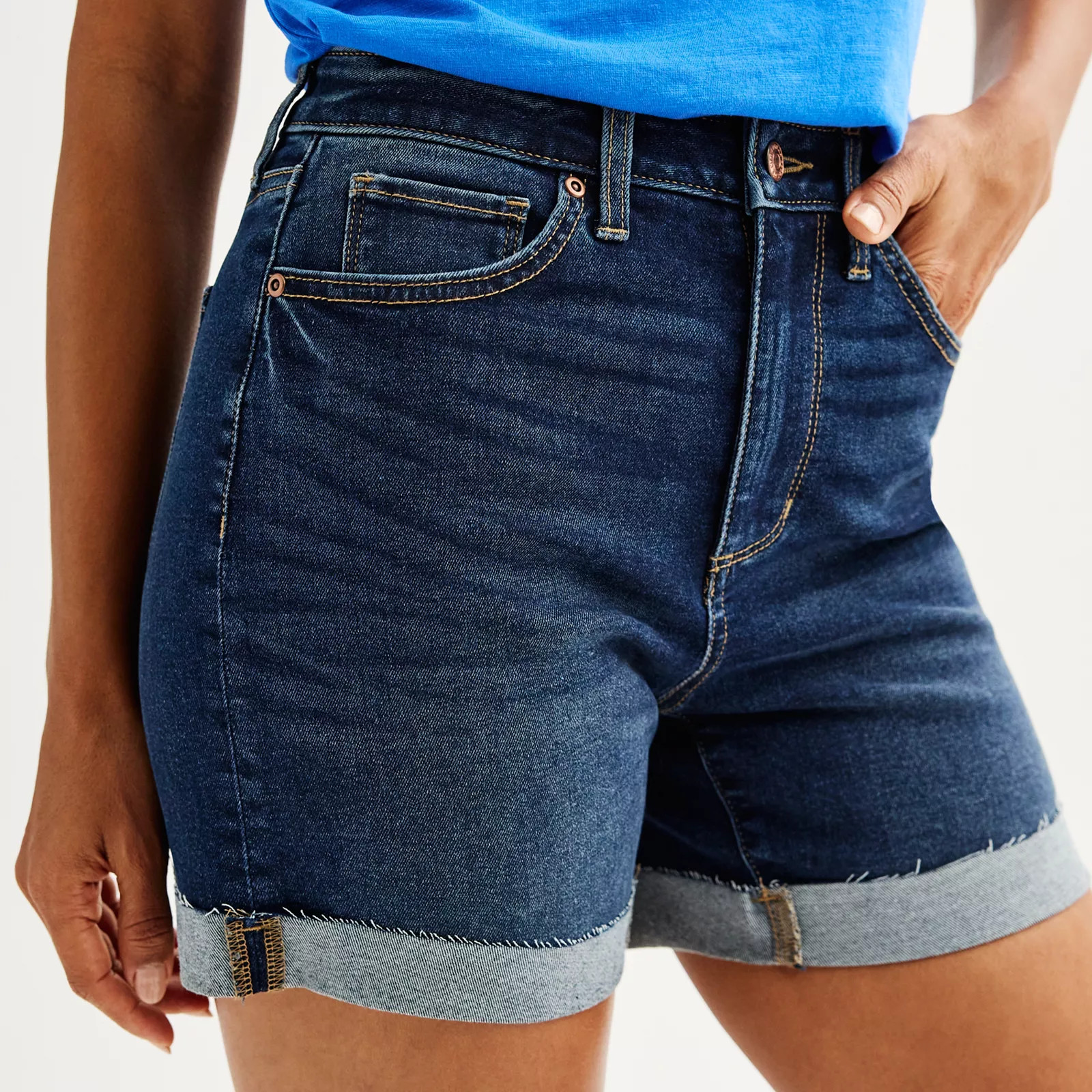 Women's Sonoma Goods For Life® Premium Roll Cuff Jean Shorts | Kohl's