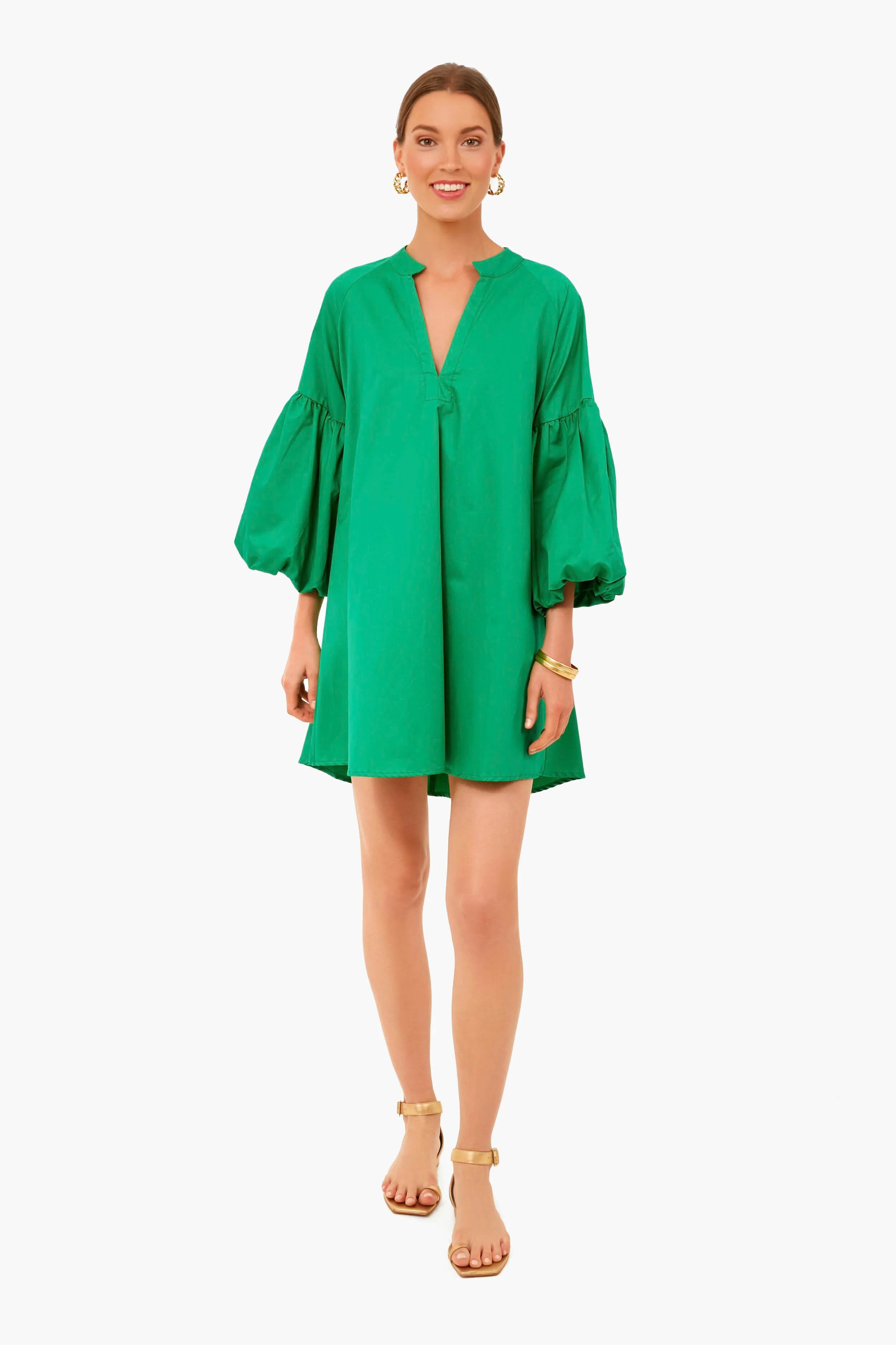 Green Santorini Mini Dress | Tuckernuck (US)