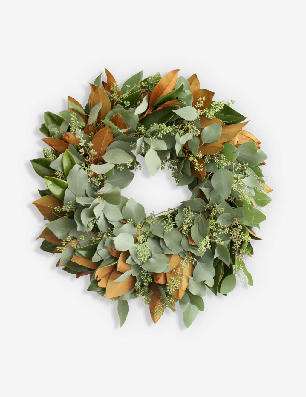 Fresh Handmade Magnolia and Seeded Eucalyptus Wreath | Lulu and Georgia 