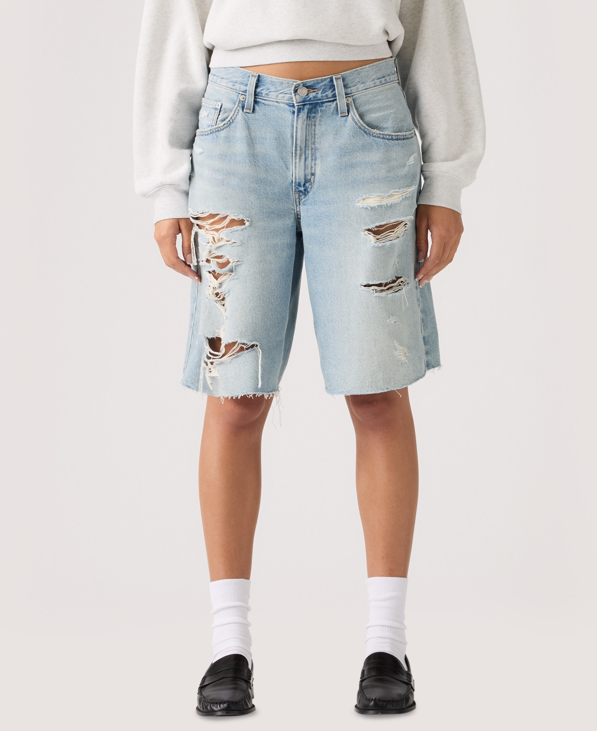 Levi's Women's Baggy Dad Mid-Rise Shorts - Been There | Macy's