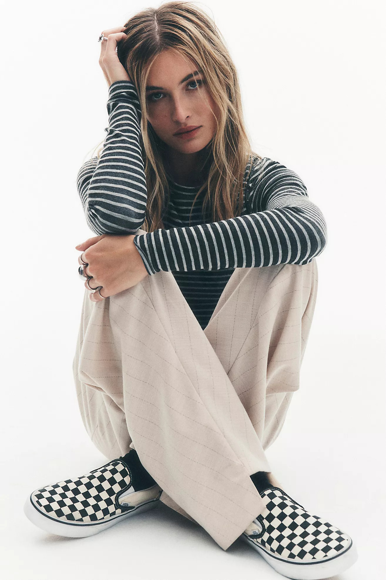 Vans Classic Checkered Slip-Ons | Free People (Global - UK&FR Excluded)