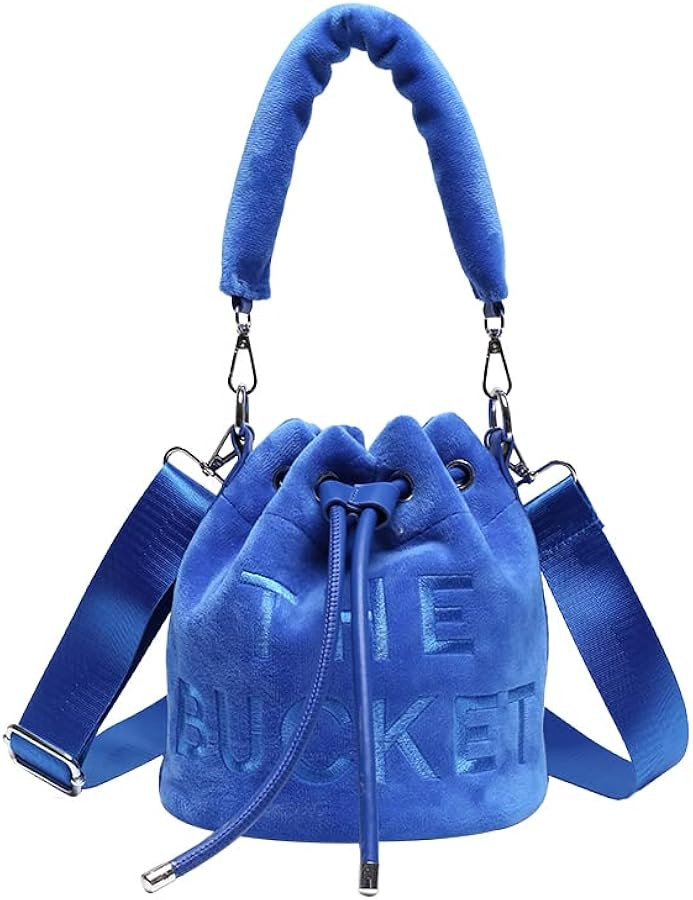 JQAliMOVV Mini Crossbody Bucket Bags for Women Trendy Velvet Bucket Purse Hobo Drawstring Handbag... | Amazon (US)