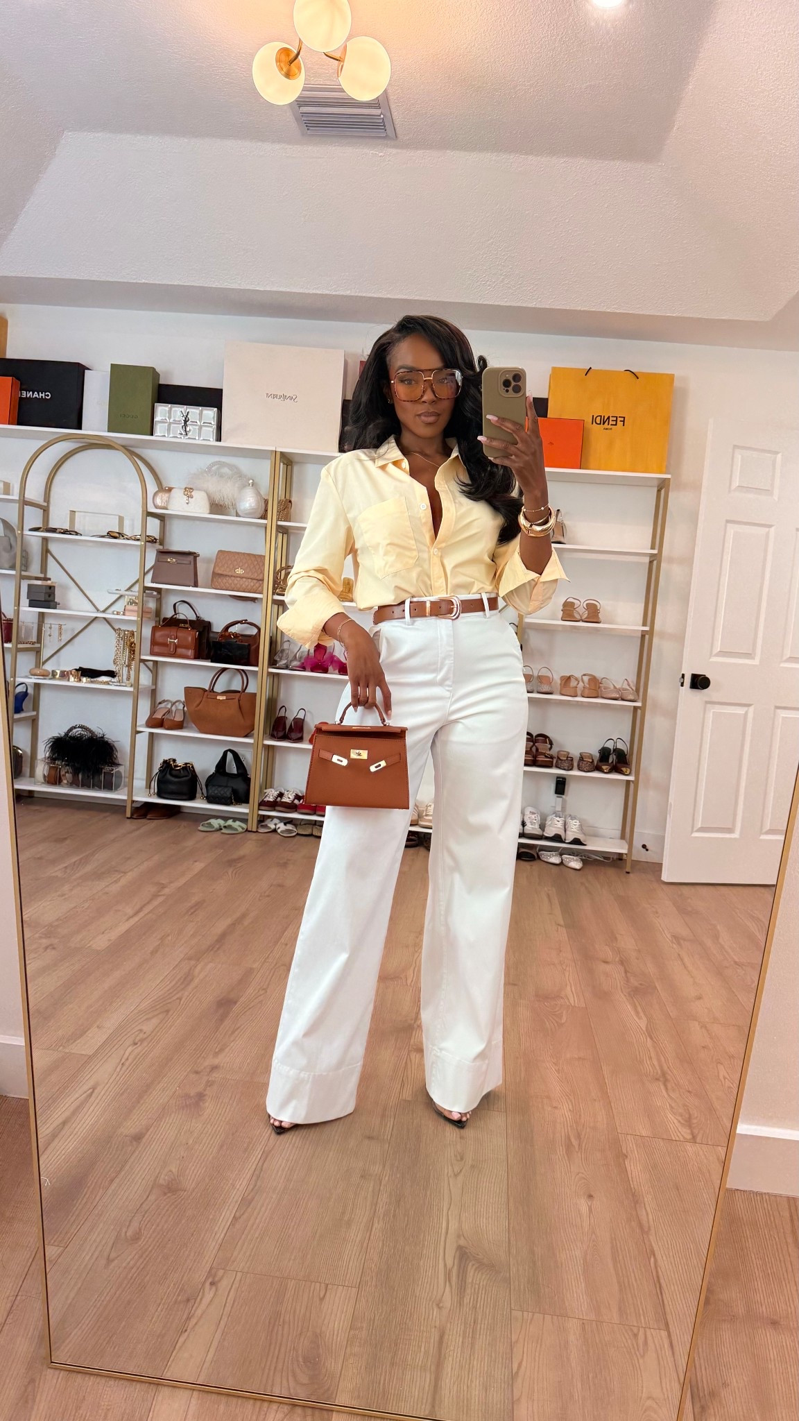 💛 Rich Auntie Energy Activated 💛

This yellow pastel button-up + white Spanx trousers (tall length) is giving effortless luxury & timeless class! ✨ Whether you’re brunching, bossing up, or just stepping out looking expensive, this is the perfect spring refresh your wardrobe needs! 💐🌟

💬 Are you feeling this rich auntie vibe? Drop a 💛 in the comments if you’re loving this set!👇

✨ For reference: I’m 5’4”, 140 lbs, size small & size 6!

#RichAuntieVibes #LuxuryLook #SpringFashion #MidsizeFashion #PetiteFashion #PlusSizeFashion #TallWomenFashion #BlackWoman #OOTD #TrendyLooks #DateNightOutfit #Workwear #Dresses #WorkOutfit #TrenchCoat #DressJeans #Sandals #Shoes #BumpFriendly #PostpartumOutfits #Size14 #ElegantStyle #ChicAndClassy #ExplorePage #FashionInspo #StyleGoals #SpringVibes #EffortlessChic