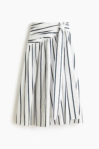 H & M - Tie-Detail Poplin Skirt - Blue | H&M (US + CA)