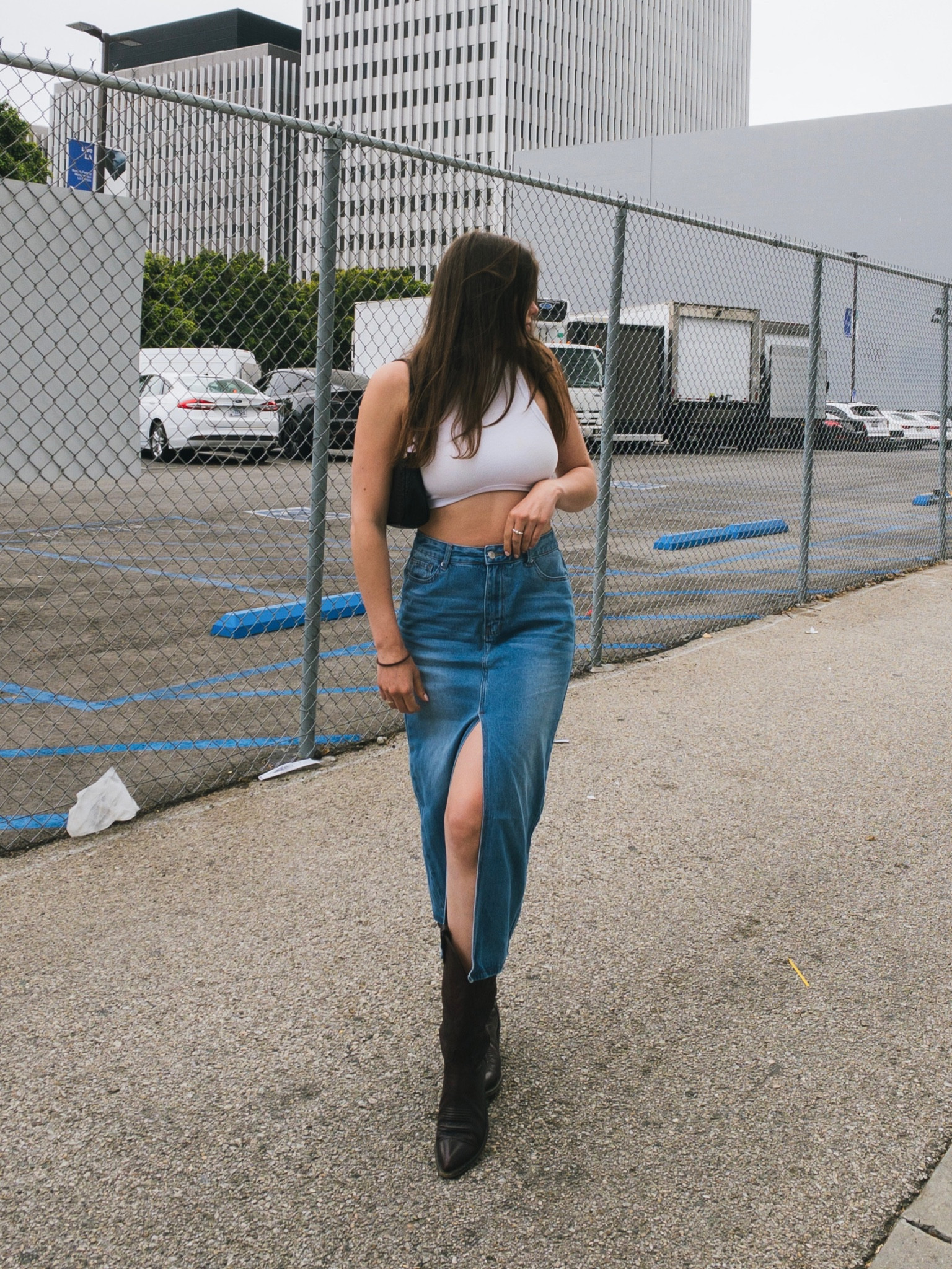Denim Mid-Rise Maxi Skirt in … curated on LTK
