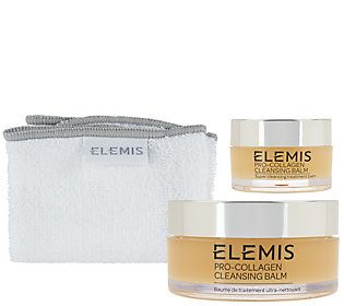 ELEMIS Pro-Collagen Cleansing Balm with Travel- Size and Cloth | QVC