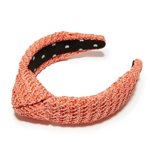 Raffia Knotted Headband In Apricot | Shop Simon