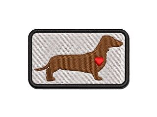 Smooth Haired Dachshund Dog with Heart Multi-Color Embroidered Iron-On or Hook & Loop Patch Appli... | Michaels Stores