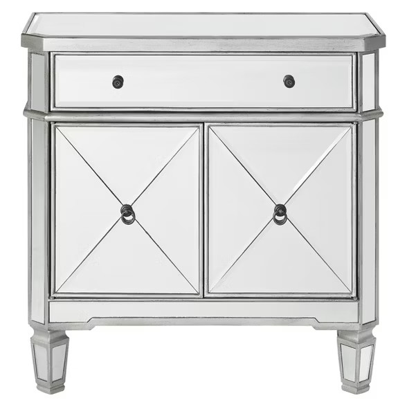 Sasha Mirrored 1Drawer 2Door Console - Powell Company | Target