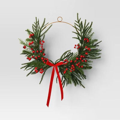 Asymmetrical Mixed Christmas Wreath - Threshold™ | Target
