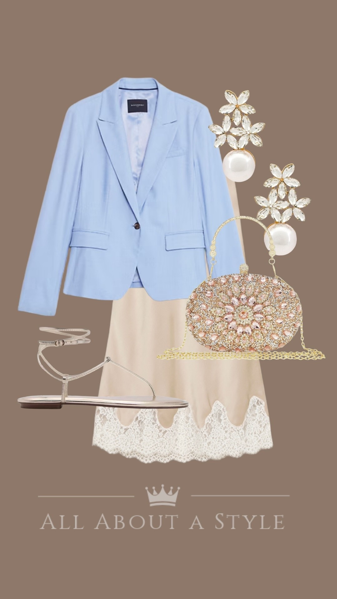 The kind of look that makes getting dressed feel effortless. Soft blue tailoring layered over delicate lace with the prettiest sparkle accents creates a timeless, feminine outfit that’s perfect for weddings, showers, and all your spring events. Sophisticated, polished, and beautifully put together. 

Tap to shop every detail before your next special occasion.

#LTKStyle #WeddingGuestLook #SpringOccasionStyle #ElegantDressing #FeminineStyle #ClassicWithATwist #StyleInspiration #ElevatedFashion #ChicWardrobe #LTKCreator