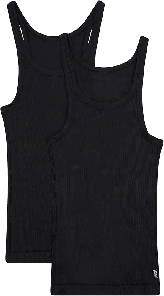 Bonds Women's Soft Chesty Tank Top in Stretchy 100% Cotton Rib for Women, 2-Pack Black at Amazon ... | Amazon (US)