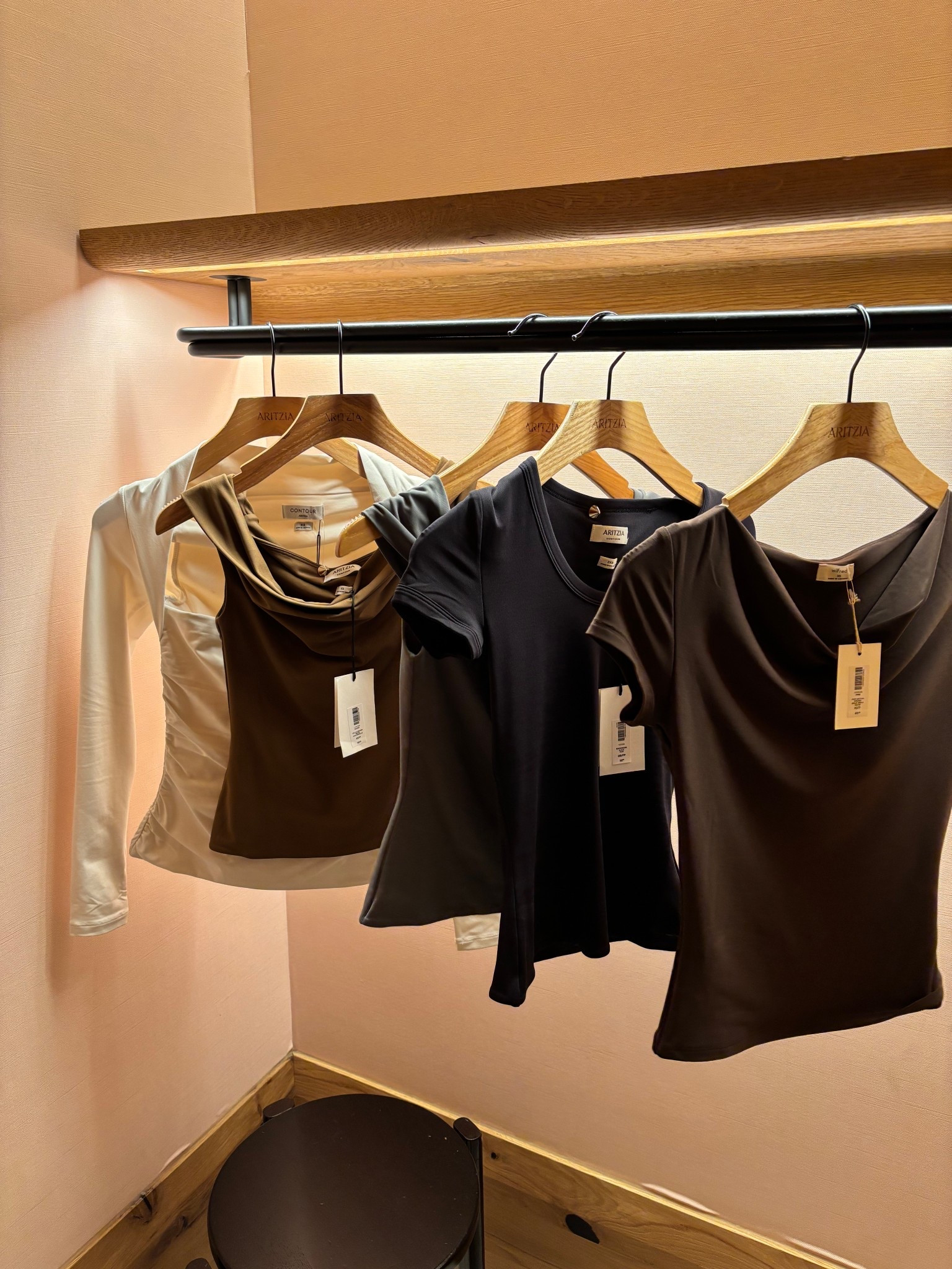 My happy place, an Aritzia change room 🤍 I bought a few staples for fall. I needed some shirts that I can wear to work but also dress up! 

#FallFashion #CapsuleWardrobe

#LTKworkwear #LTKcanada