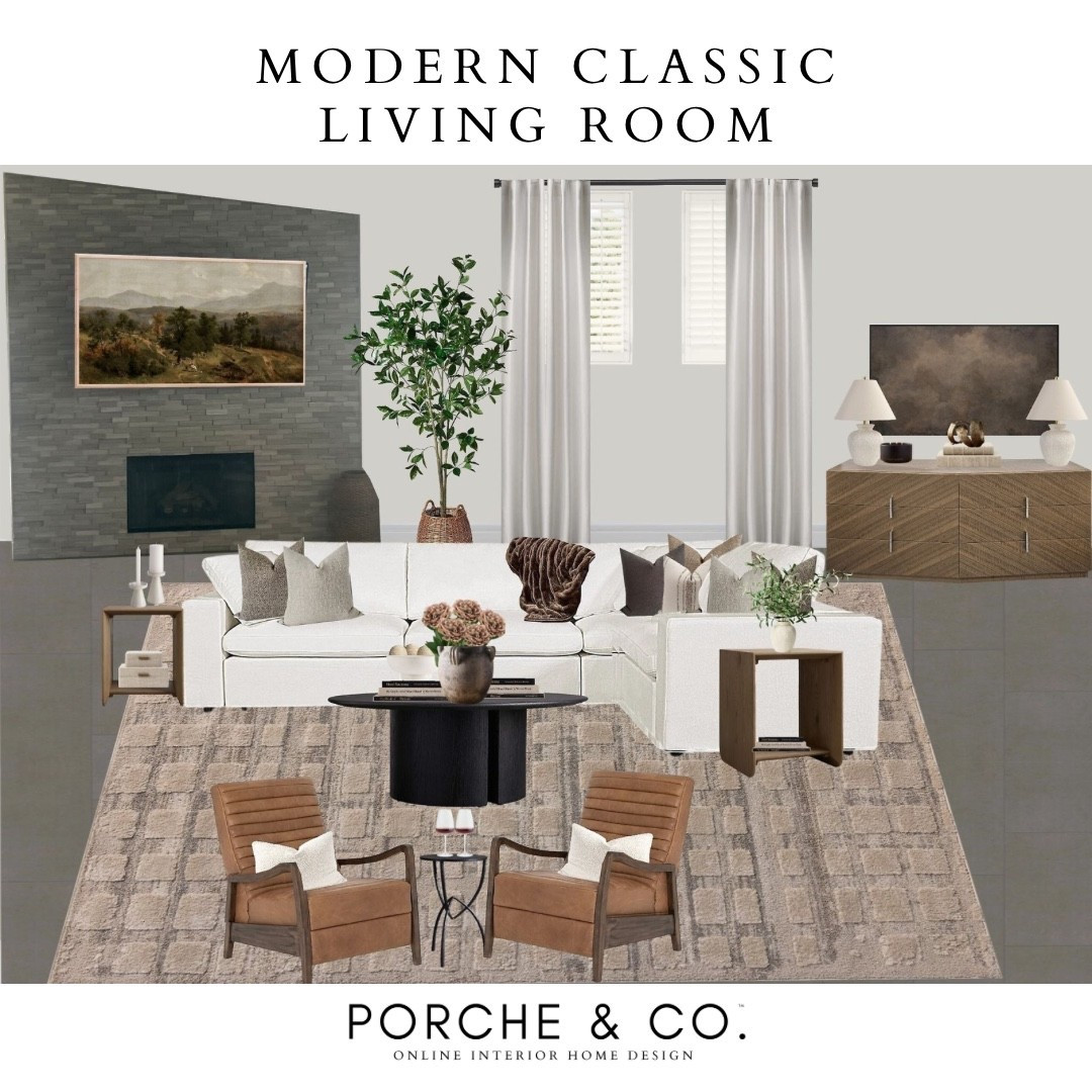 A fresh take on timeless comfort 🤍 This Modern Classic Living Room blends warm leathers, soft neutrals, and rich textures to create an elevated yet inviting space. Living Room Online Interior Design by Porche & Co.

#porcheandco #visionboard #moodboard #interiordesign #virtualdesign #modernclassic #livingroomdesign #onlineinteriordesign #neutraldecor #cozyhome


#LTKBeauty #LTKHome #LTKStyleTip