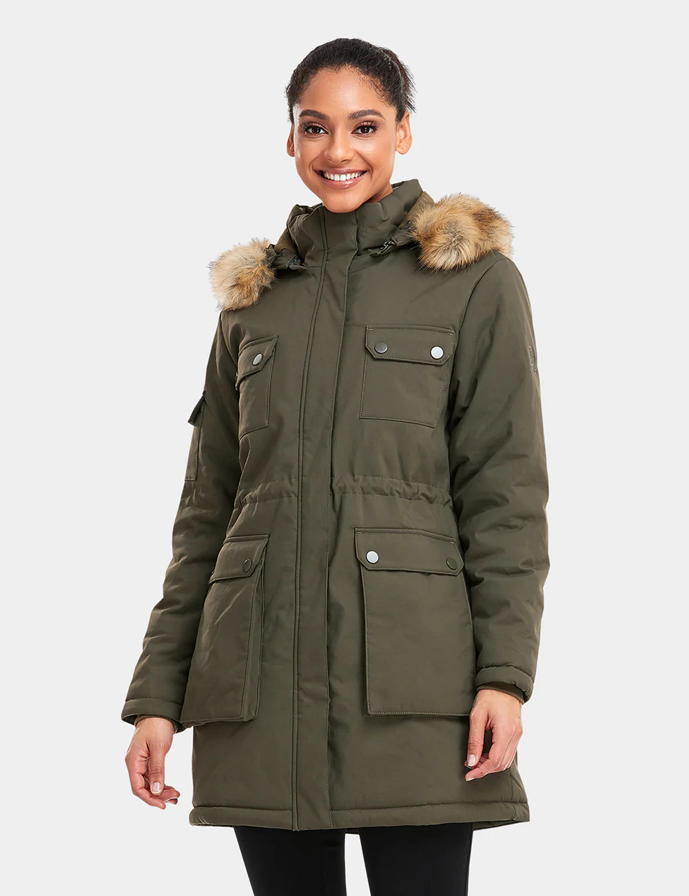 Women Battery Heated Parka Thermolite® Coat | 4 Heating Zones | ororo | ORORO