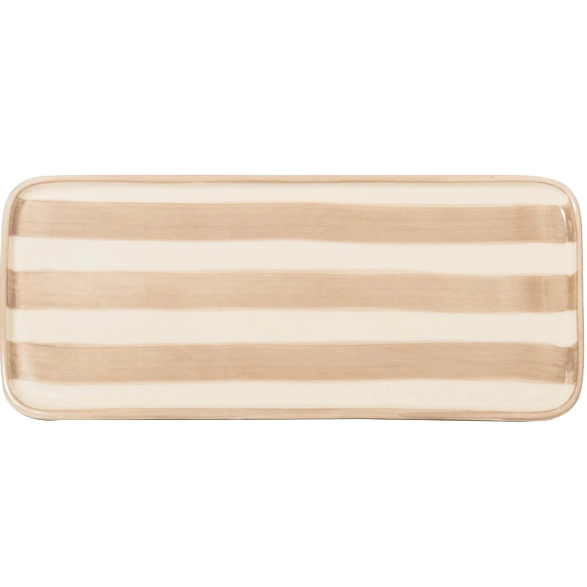 Handmade Rectangular Stoneware Plate, Sand | Paloma & Co.