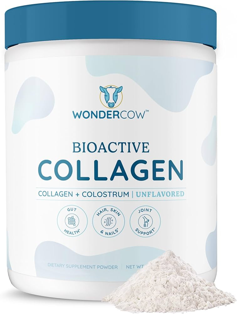 WONDERCOW Collagen Peptides Powder w/Bovine Colostrum, Naturally-Sourced Hydrolyzed Bone Collagen... | Amazon (US)