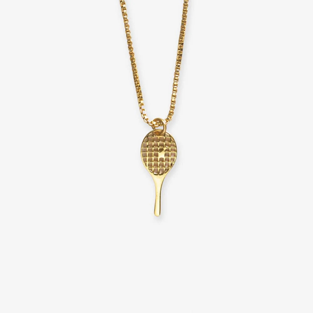 Alice Tennis Racket Pendant Necklace 18k Gold | INK+ALLOY
