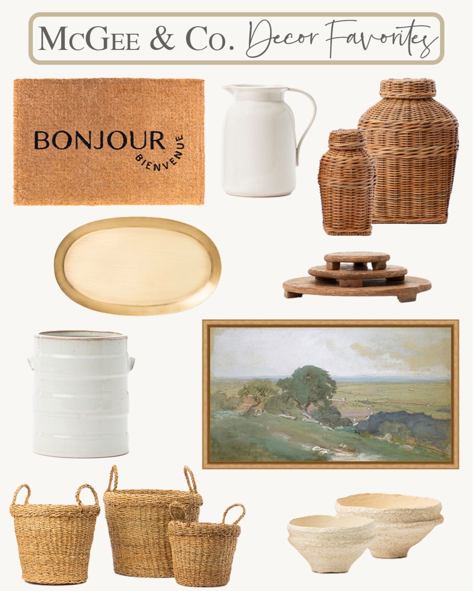 My favorites from McGee & Co! 
#homedecor #springdecor #vase #baskets #bowl #tray #doormat 

#LTKFind #LTKunder50 #LTKhome