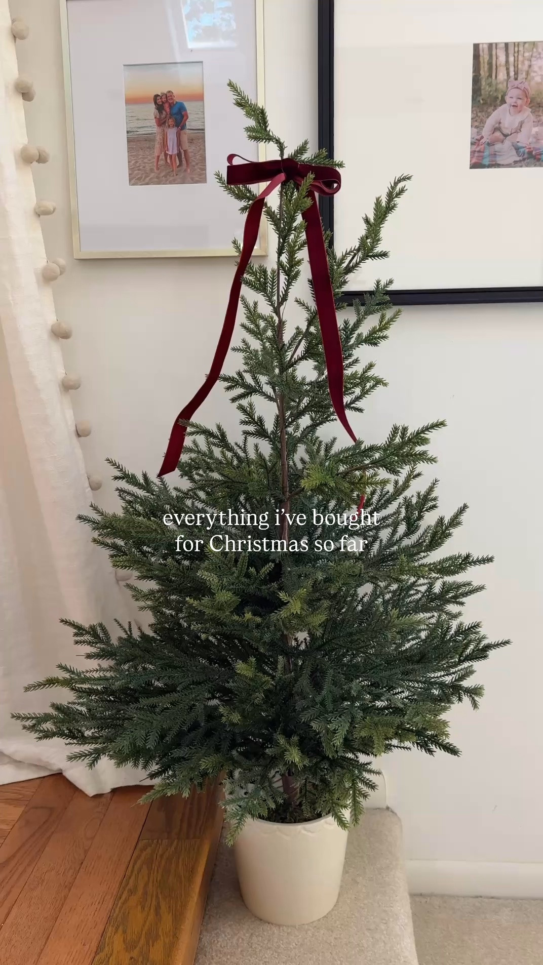 christmas garland
christmas trees 
mini wreaths